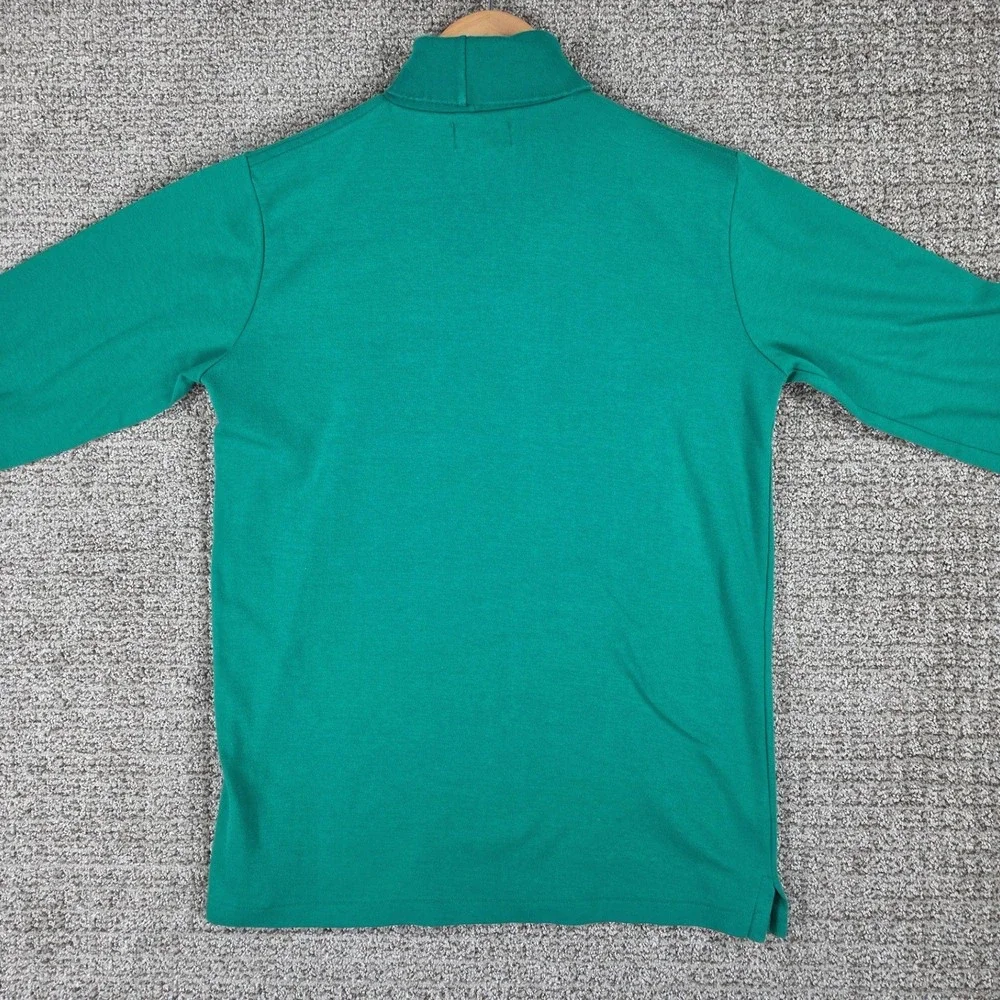 Vintage Polo Ralph Lauren Mens XL Green Mock Neck Long Sleeve Shirt Base Layer